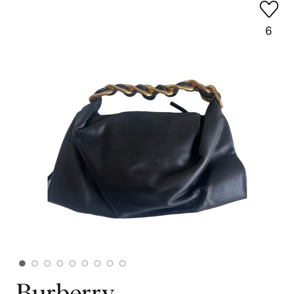 Burberry Black Hobo Bag with Gold Chain Accent - Picture 1 of 1